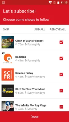 Podcast Player android App screenshot 8